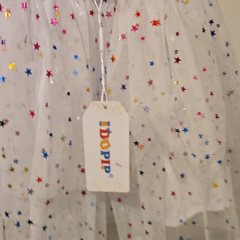 Starry White Kids Costume Dress - Picture 3 of 3